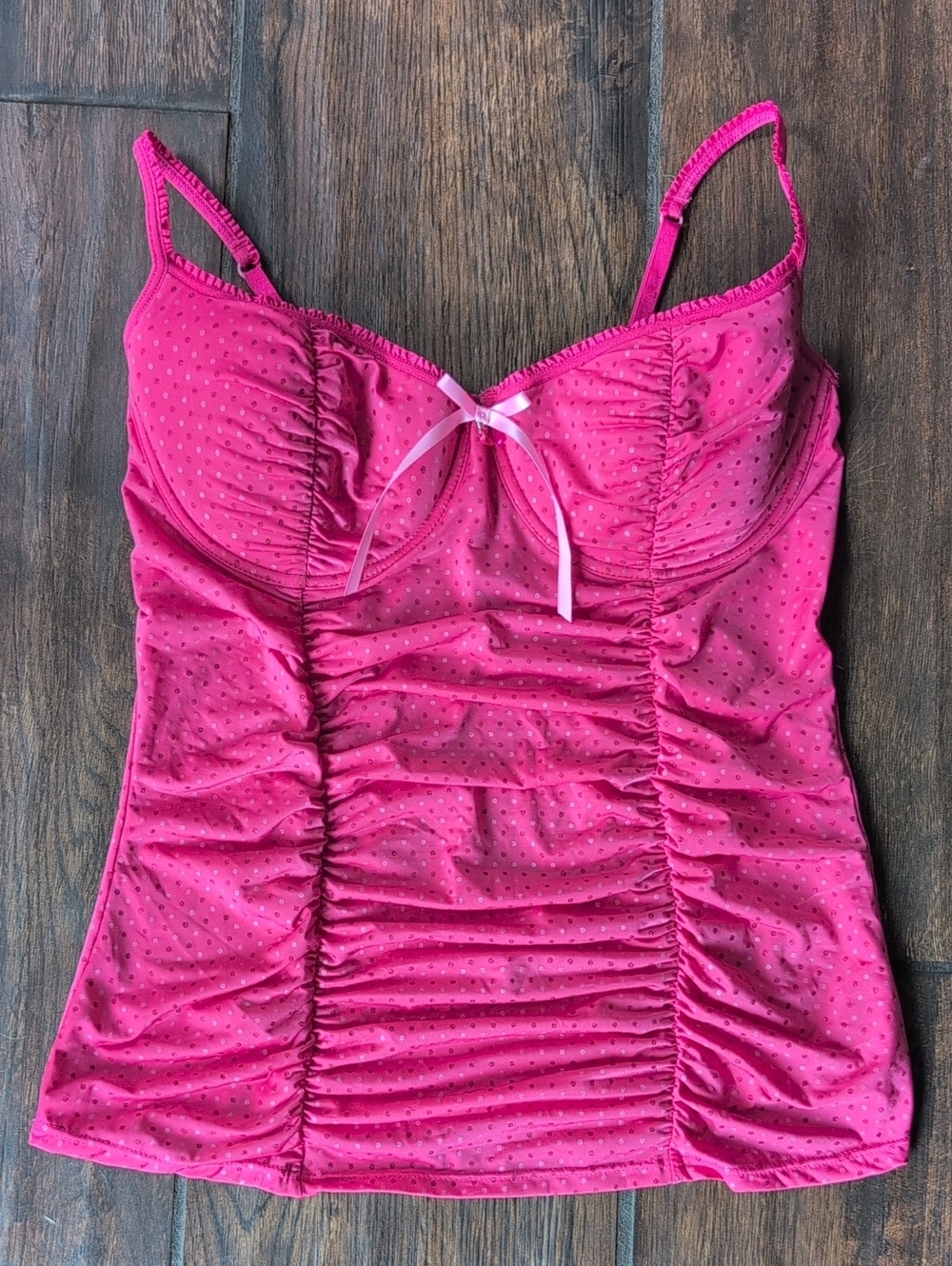 Victoria's Secret Sexy Little Things Pink Ruched Bustier Top - Women's Large
